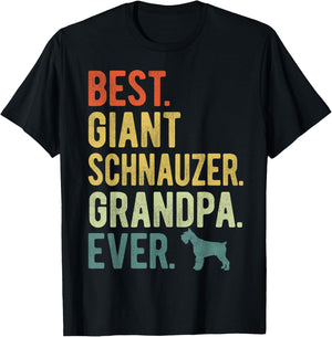 Best Giant Schnauzer Grandpa Ever Dog Lovers Father's Day T-Shirt - T-Shirt | Black