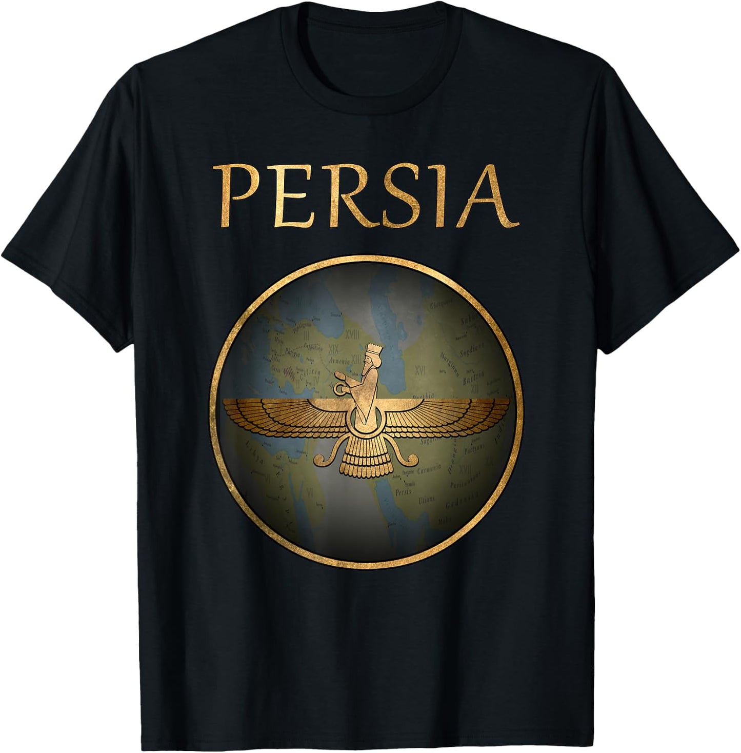 Persia Ancient Achaemenid Persian Empire Symbol , black T-Shirt - T-Shirt | Black