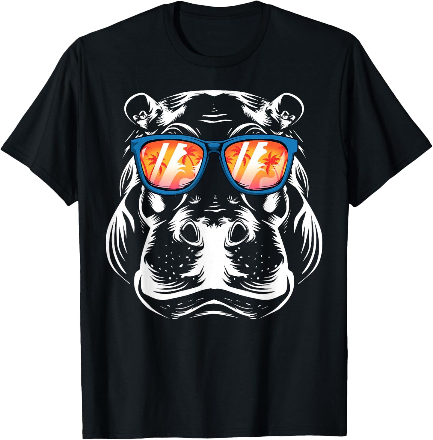 Cool Hippopotamus Women Hippo Zoo Day Animal Lover Small T-Shirt - T-Shirt | Black