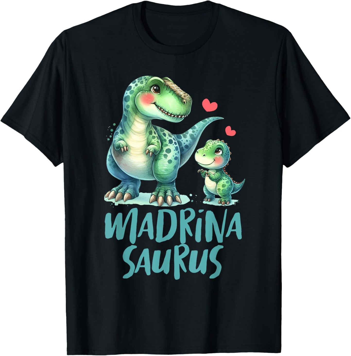 Spanish Godmother Madrina Dinosaur Lover Madrina Saurus T-Shirt - T-Shirt | Black