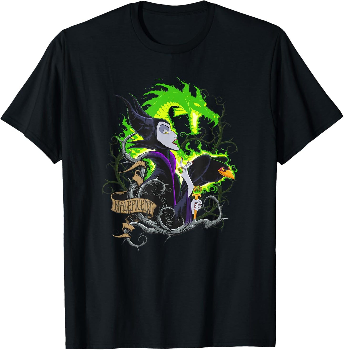 Disney Sleeping Beauty Maleficent Queen of Thorns T-Shirt - T-Shirt | Black