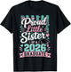 Proud Little Sister of a 2026 Graduate Senior Graduation T-Shirt - T-Shirt | Black