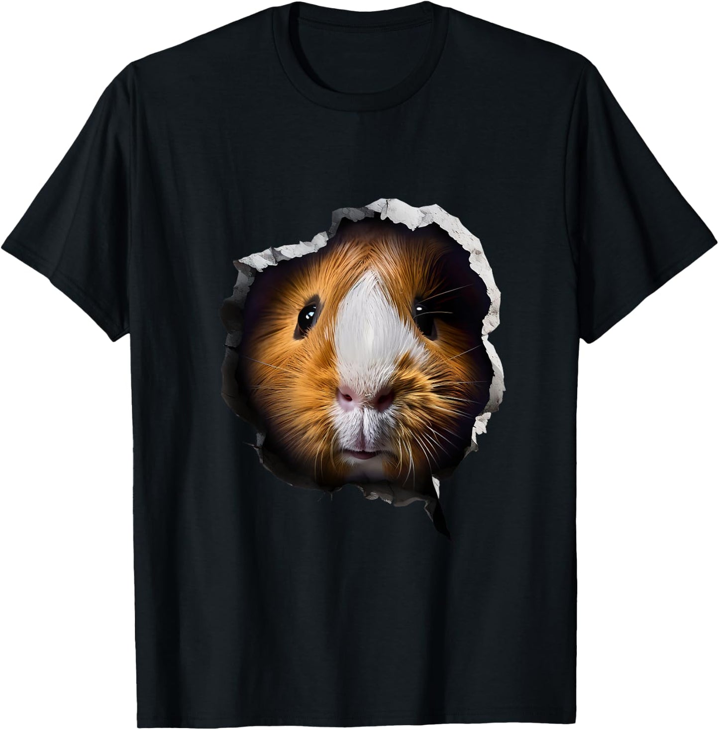 Guinea Pig Face T-Shirt - T-Shirt | Black