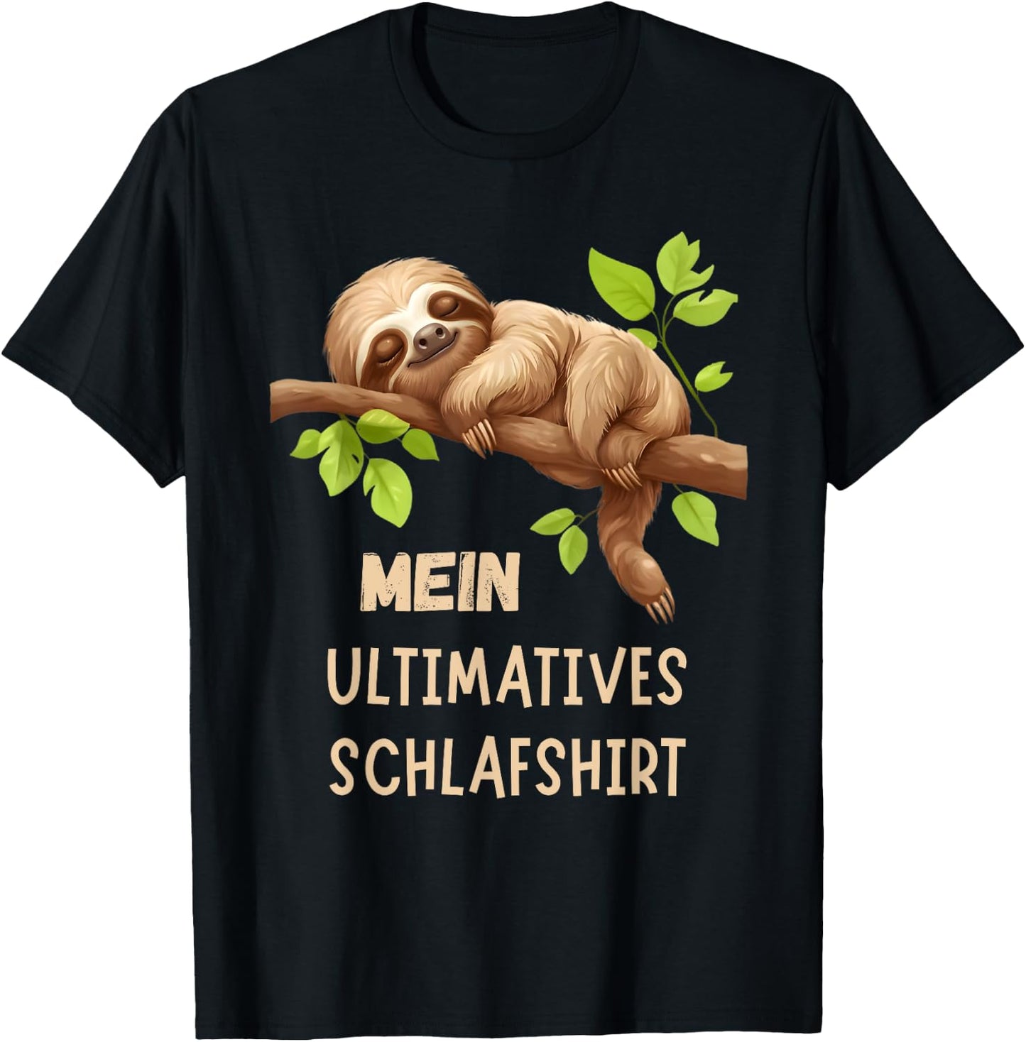 Sloth Sleep Shirt Ultimate Pyjamas Nightdress Gift , black T-Shirt - T-Shirt | Black