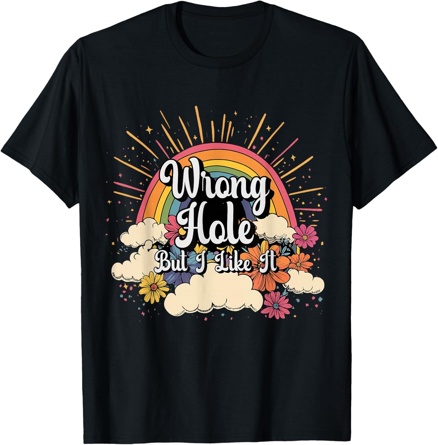 Inappropriate Wrong Hole But I Like It Embarrassing Adult T-Shirt - T-Shirt | Black