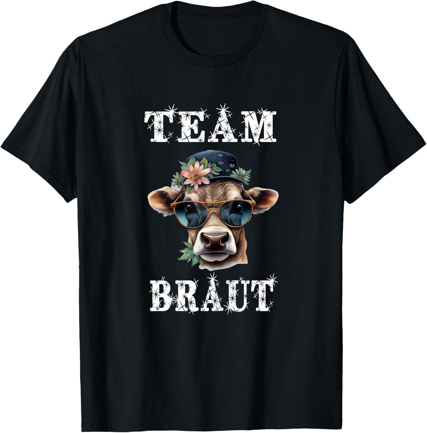 JGA Team Braut Kuh JGA Junggesellinnenabschied T-Shirt - T-Shirt | Black