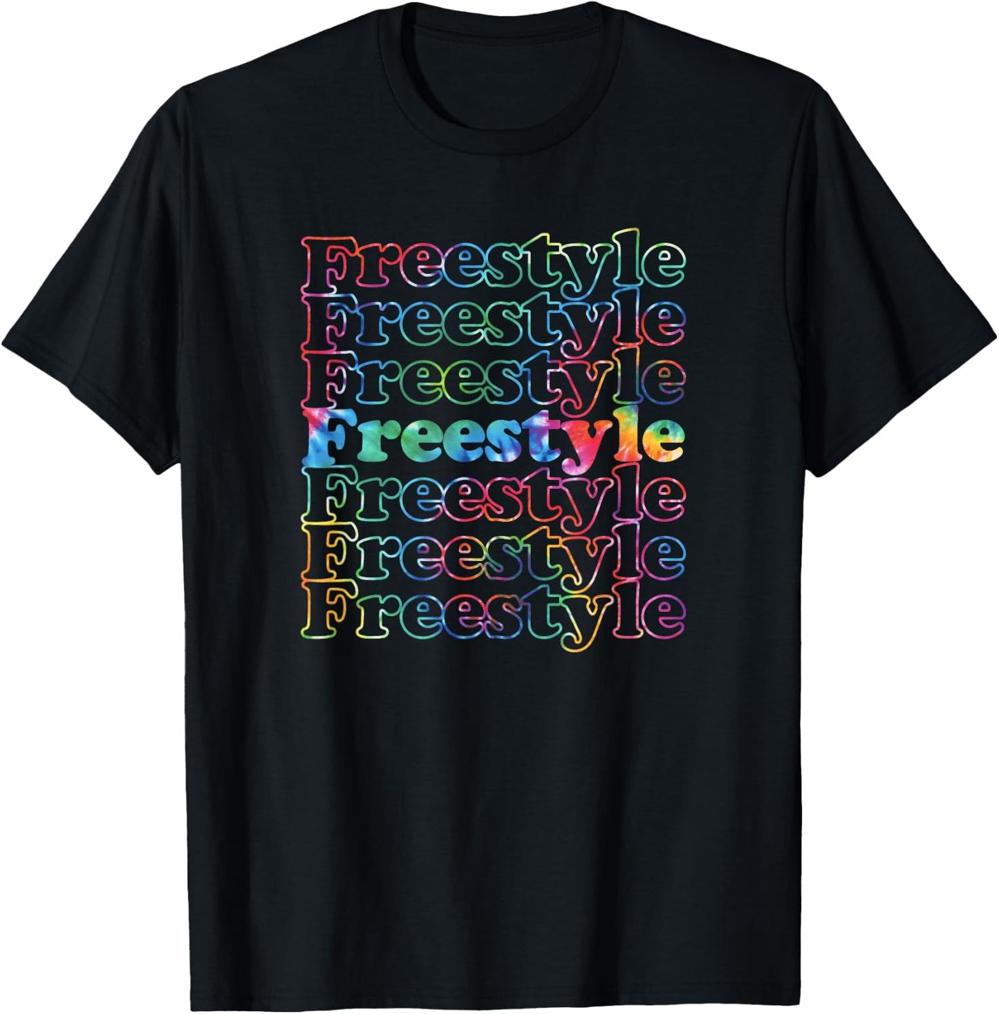 Freestyle Music Tie Dye T-Shirt - T-Shirt | Black