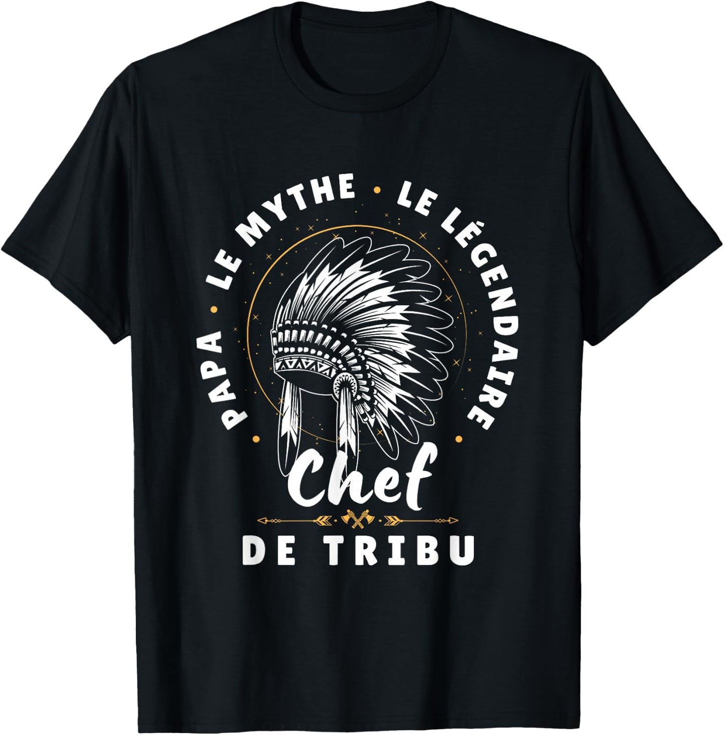 Men's Legendary Myth Tribe Leader - Papa , Black, S T-Shirt - T-Shirt | Black