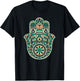 Hamsa Hand Of Fatima Oriental Islamic Symbol Yoga T-Shirt - T-Shirt | Black