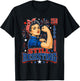 Vintage Americana Rosie the Riveter USA 250th T-Shirt - T-Shirt | Black