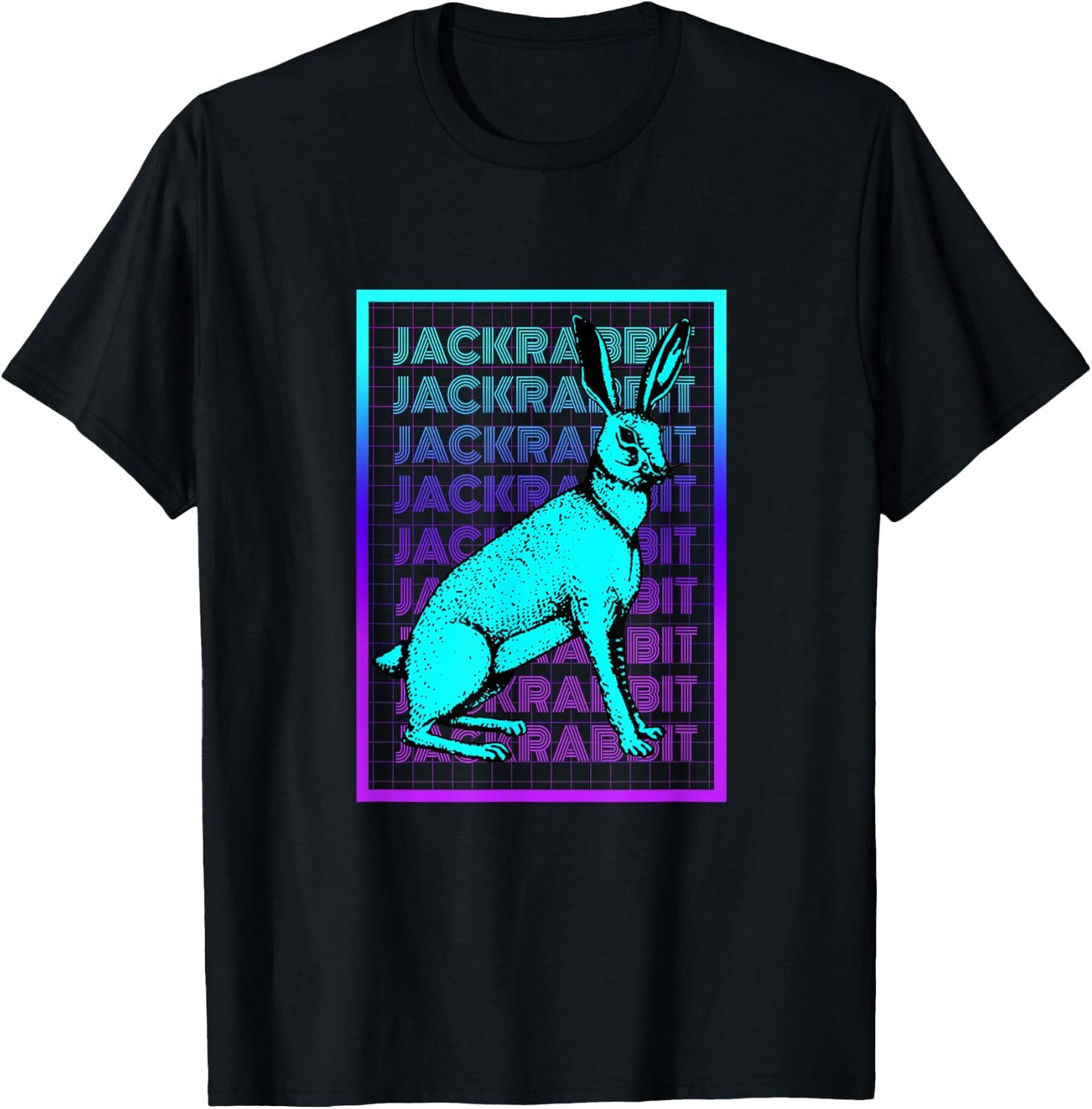 Jackrabbit Vintage Retro Jackrabbit T-Shirt - T-Shirt | Black