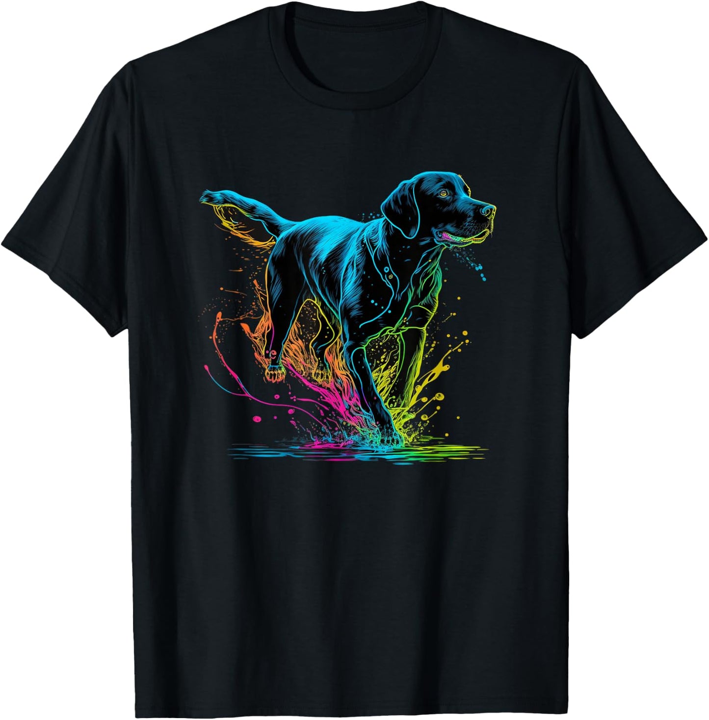 Cute Black Lab Black Labrador Retriever Puppy Dog Mom Animal T-Shirt - T-Shirt | Black