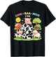 2nd Birthday Farm Theme Oink Baa Moo I'm 2 Birthday Toddler T-Shirt - T-Shirt | Black