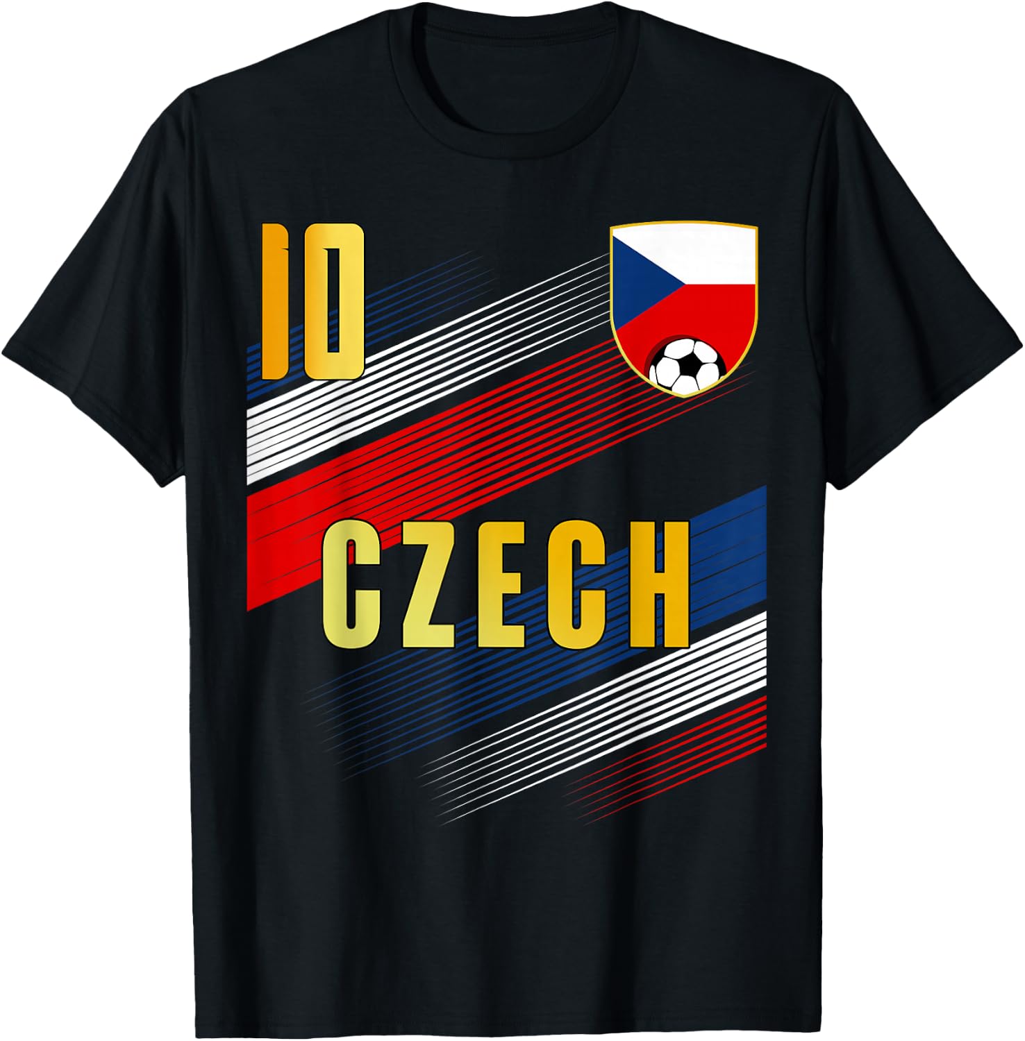 Czech Republic Flag Czechia Pride Lovers T-Shirt - T-Shirt | Black
