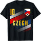 Czech Republic Flag Czechia Pride Lovers T-Shirt - T-Shirt | Black