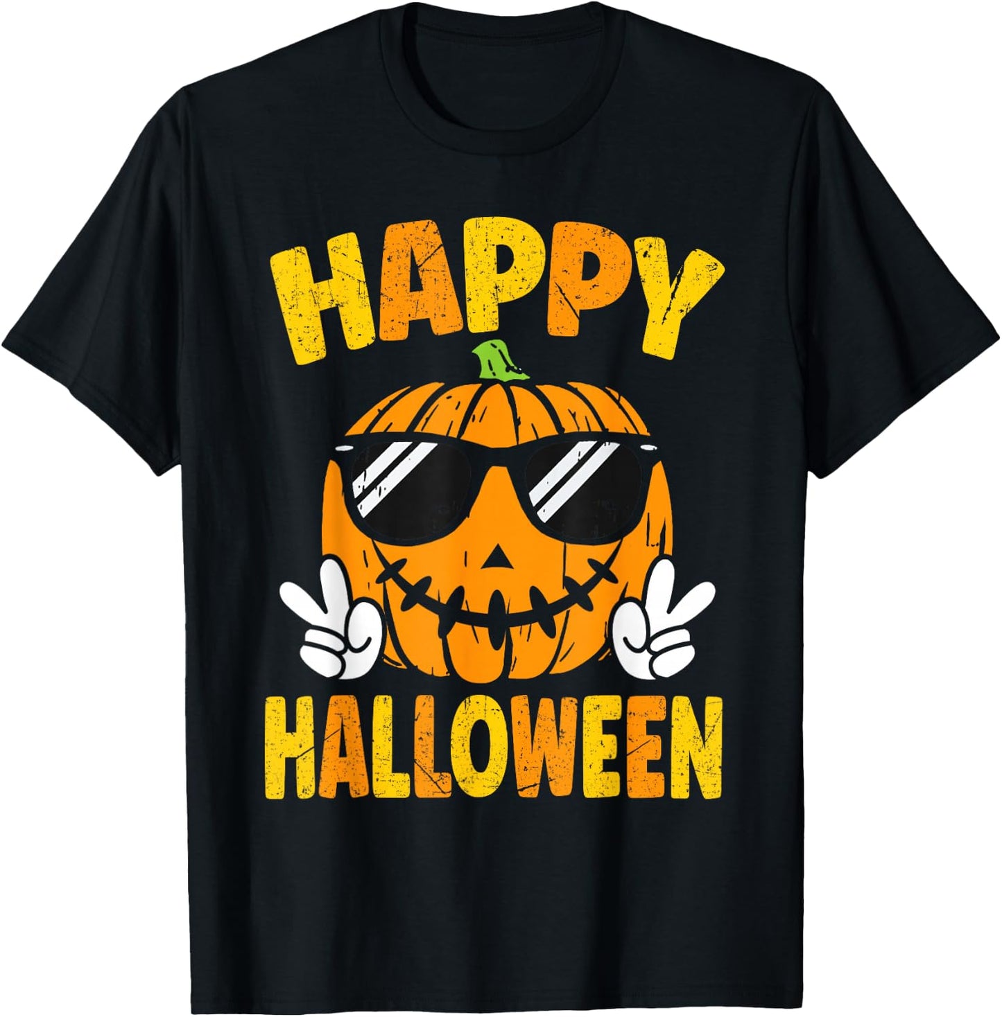 Trick Or Treat Halloween 2025 Spooky Pumpkin Costume Men Boy T-Shirt - T-Shirt | Black