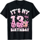 It's My 13th Birthday Coquette Bow Boba Tea Party 13 Years T-Shirt - T-Shirt | Black