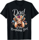 Dad Of The Birthday Girl Highland Cow T-Shirt - T-Shirt | Black
