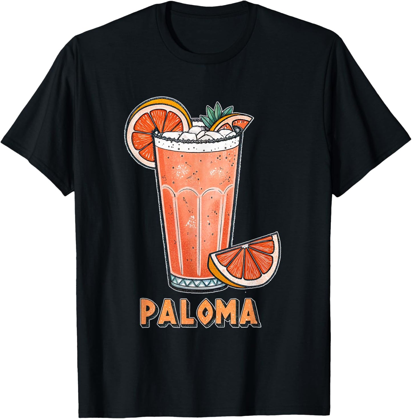 Refreshing illustration of the cocktail drink Paloma T-Shirt - T-Shirt | Black