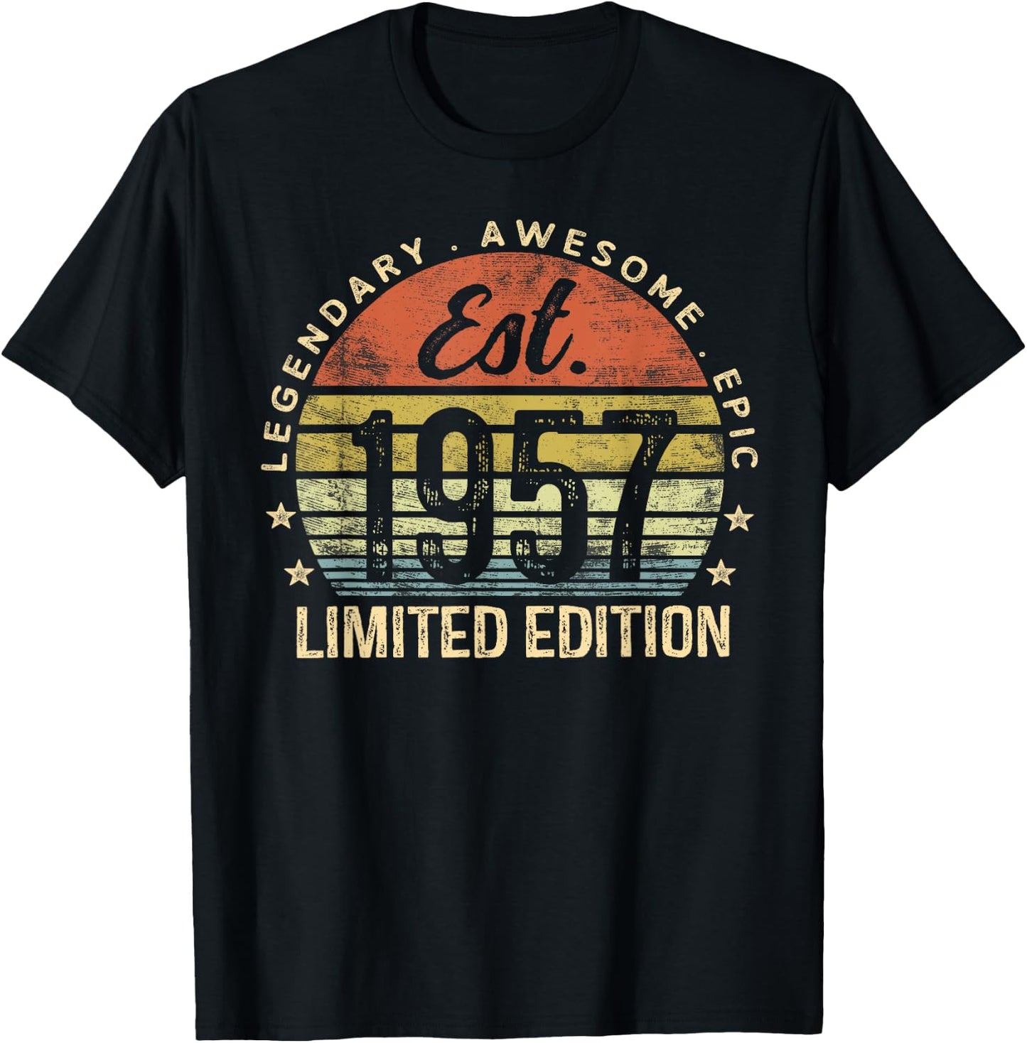 Est 1957 Limited Edition 68th Birthday Gifts 68 Year Old T-Shirt - T-Shirt | Black