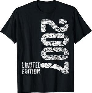17th Birthday Boy Girl 17 Years 2007 Funny Gift , black T-Shirt - T-Shirt | Black