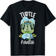 Turtle Aunt Flowers Turtle Auntie Turtle Owner Turtle Lover T-Shirt - T-Shirt | Black