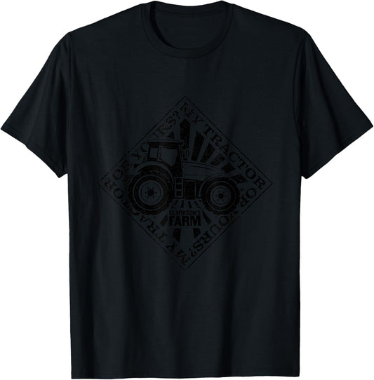 Clarkson's Farm - My Tractor or Yours - Black Logo , gray T-Shirt - T-Shirt | Black