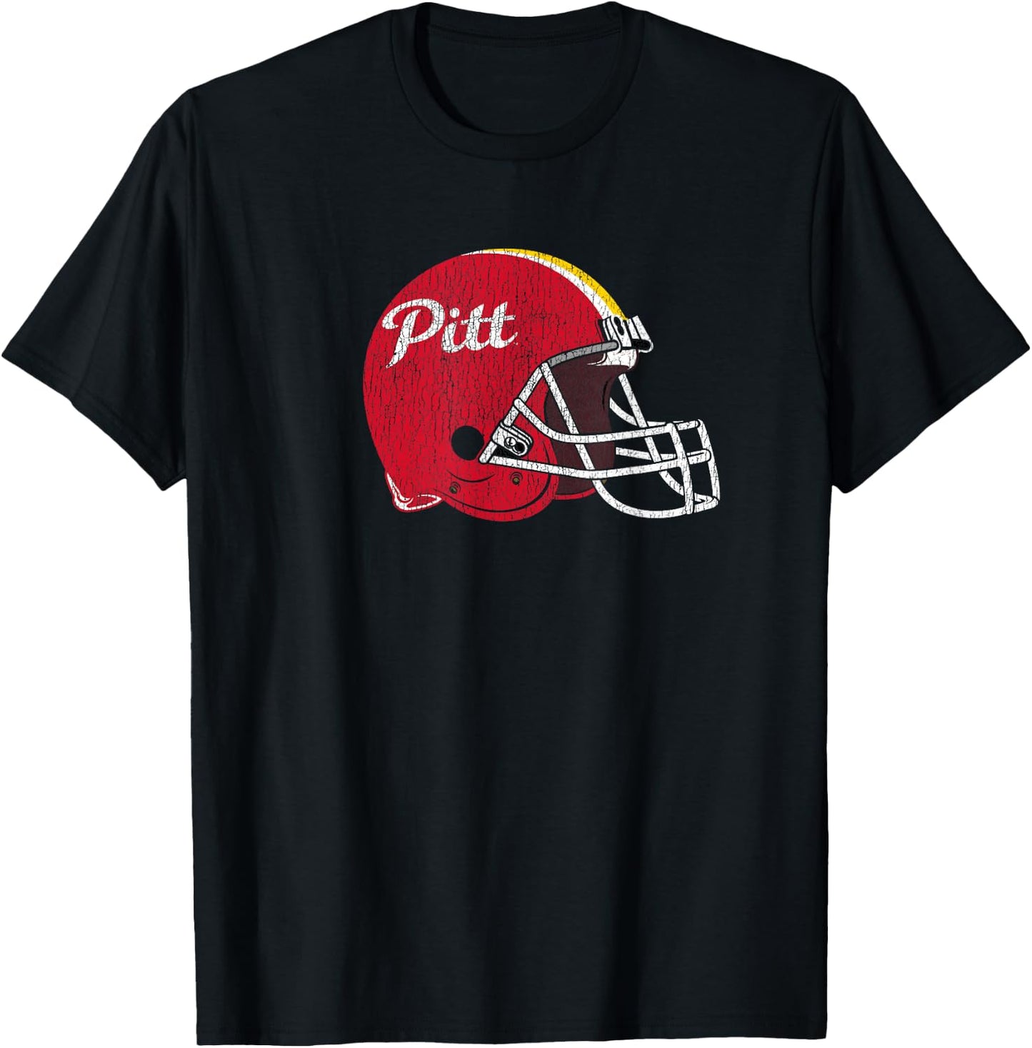 Pitt State Gorillas Football Retro Helmet Distressed T-Shirt - T-Shirt | Black