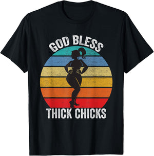 God Bless Thick Chicks T-Shirt - T-Shirt | Black