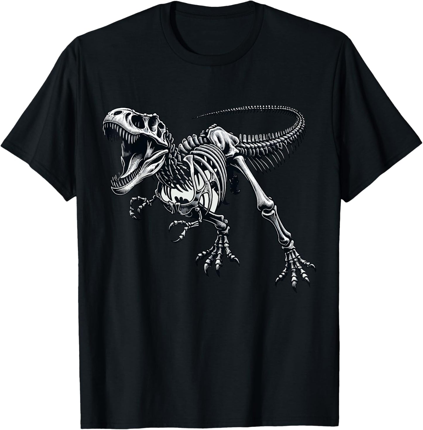 T-Rex Fossil Paleontologist Dinosaur Bones T-Shirt - T-Shirt | Black