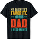 My Daughter's Favorite Words Dad I Need Money Father's Day T-Shirt - T-Shirt | Black