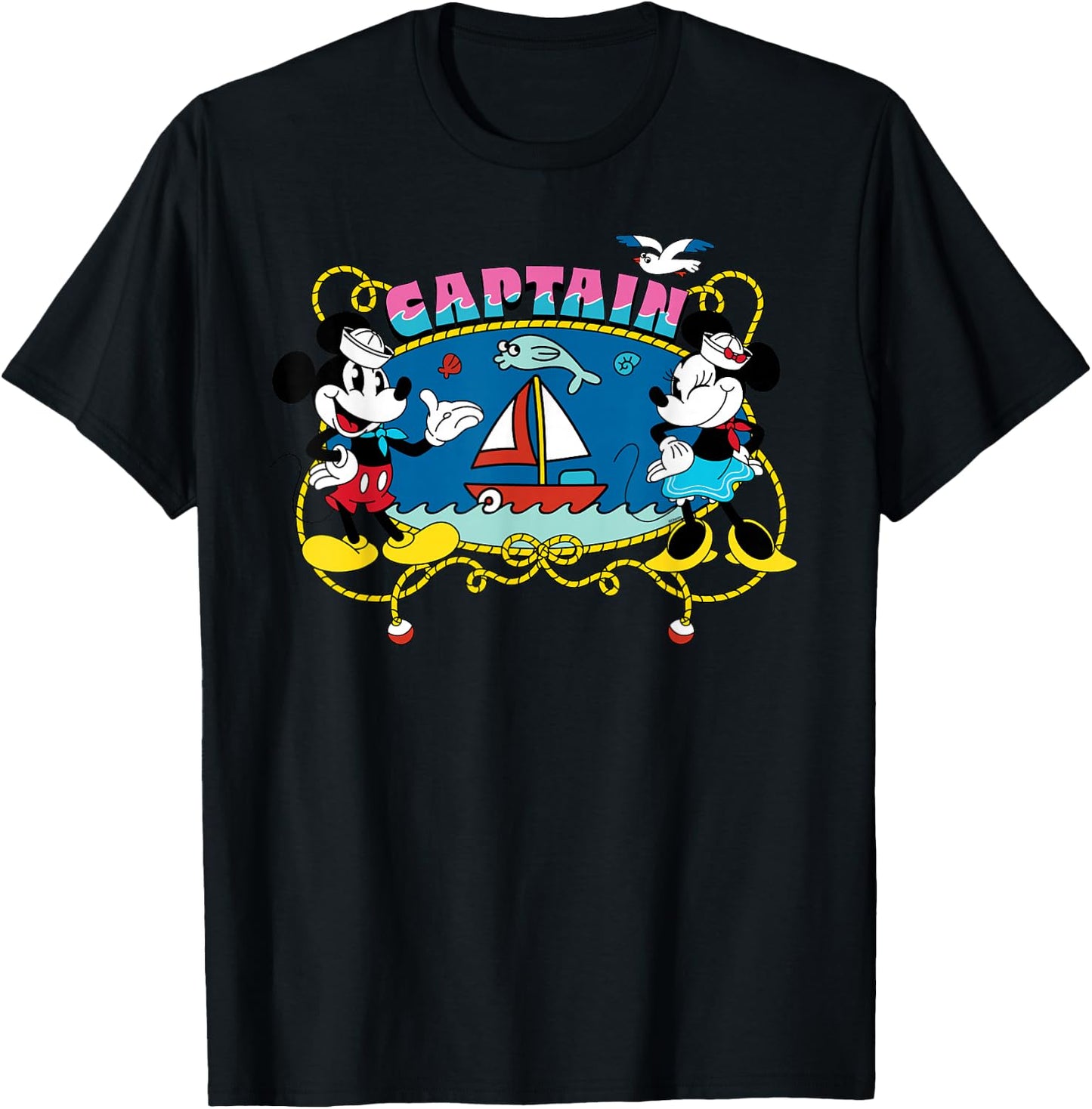 Disney Cruise Family Group Vacation Matching Captain T-Shirt - T-Shirt | Black