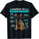 ANATOMY OF A MALINOIS Belgian Shepherd Dog Owners T-Shirt - T-Shirt | Black