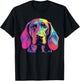 Watercolor Colorful Bavarian Mountain Scent Hound T-Shirt - T-Shirt | Black