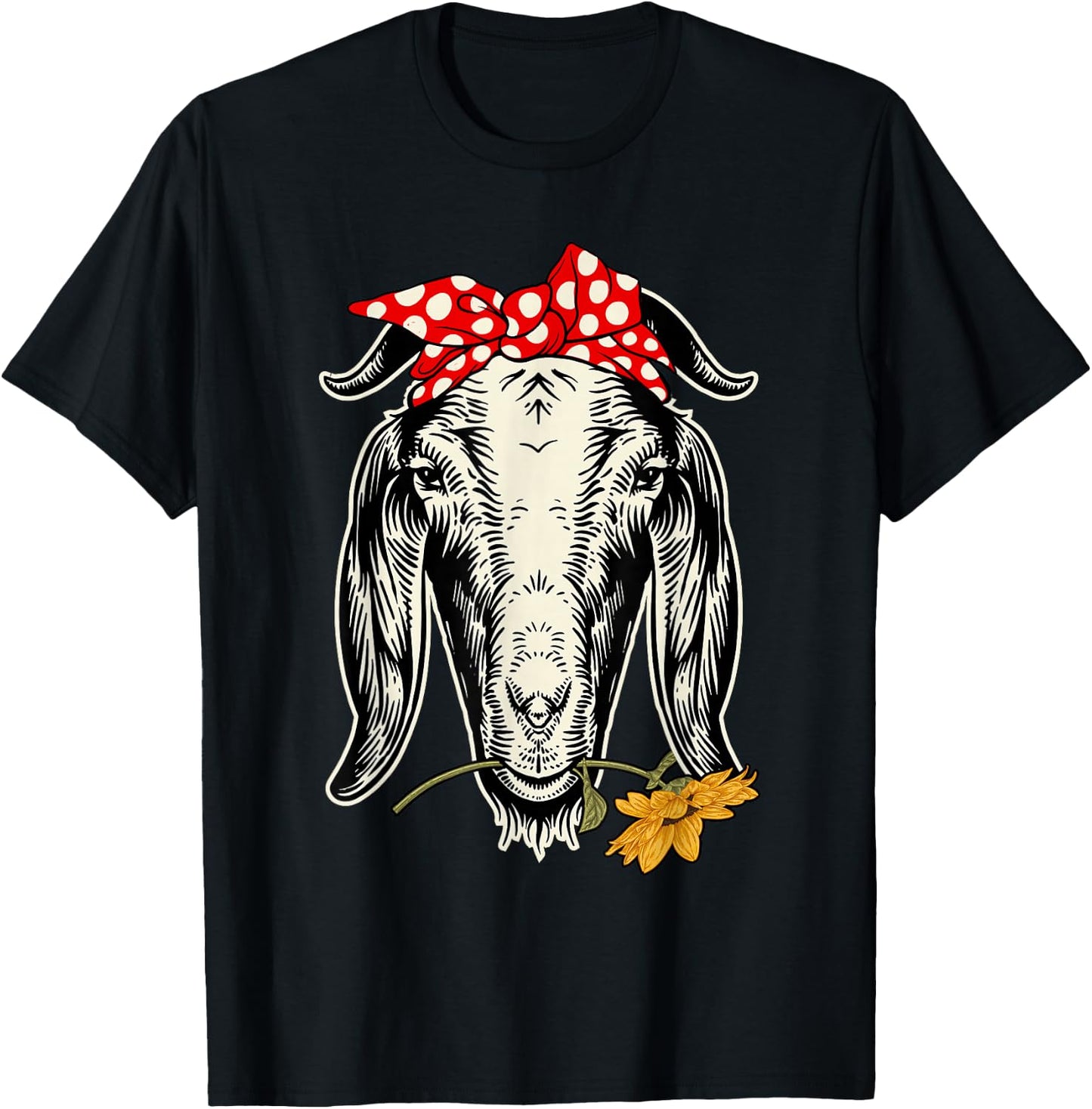 Bandana Goat - Farm Animal Whisperer Farmer Rancher Farming T-Shirt - T-Shirt | Black
