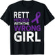 Rett Syndrome Messed With The Wrong Girl Awareness Ribbon T-Shirt - T-Shirt | Black