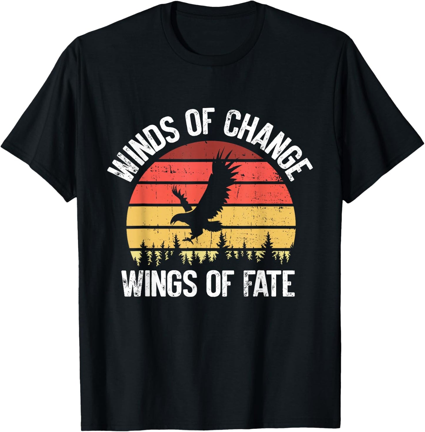 Winds of Change Wings of Fate Falconry T-Shirt - T-Shirt | Black