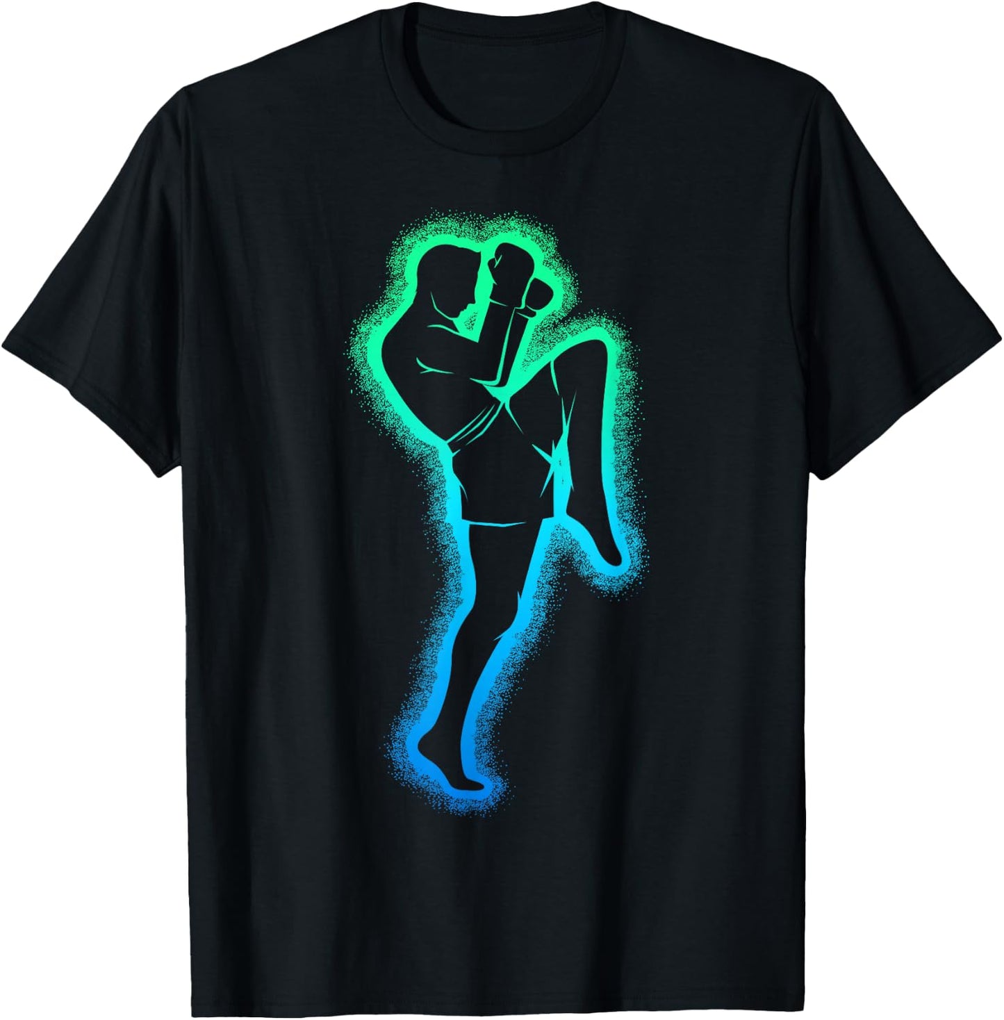 Muay Thai Boxing Thai Boy Child , Black, S T-Shirt - T-Shirt | Black