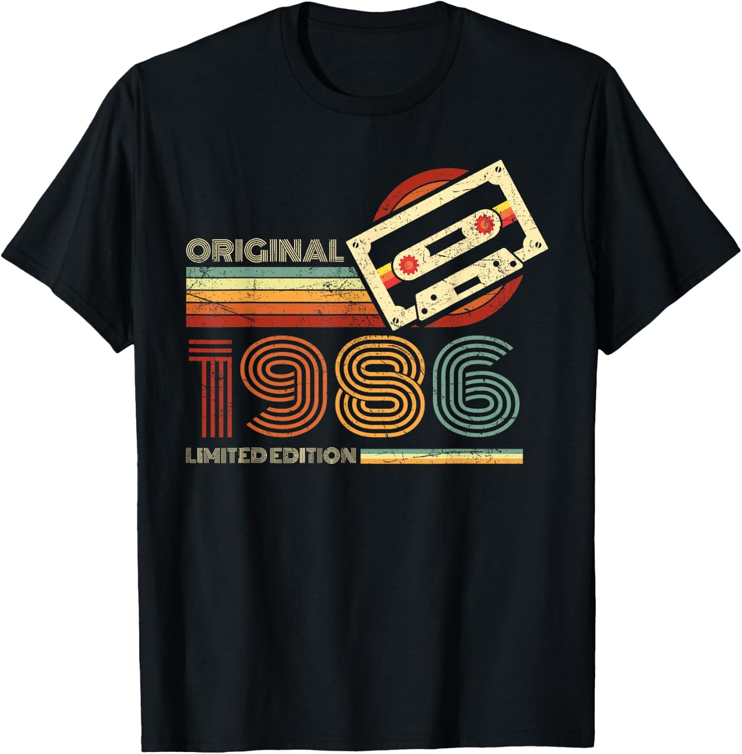 Jahrgang 1986 Retro Geburtstagsshirt zum 40. Geburtstag T-Shirt - T-Shirt | Black