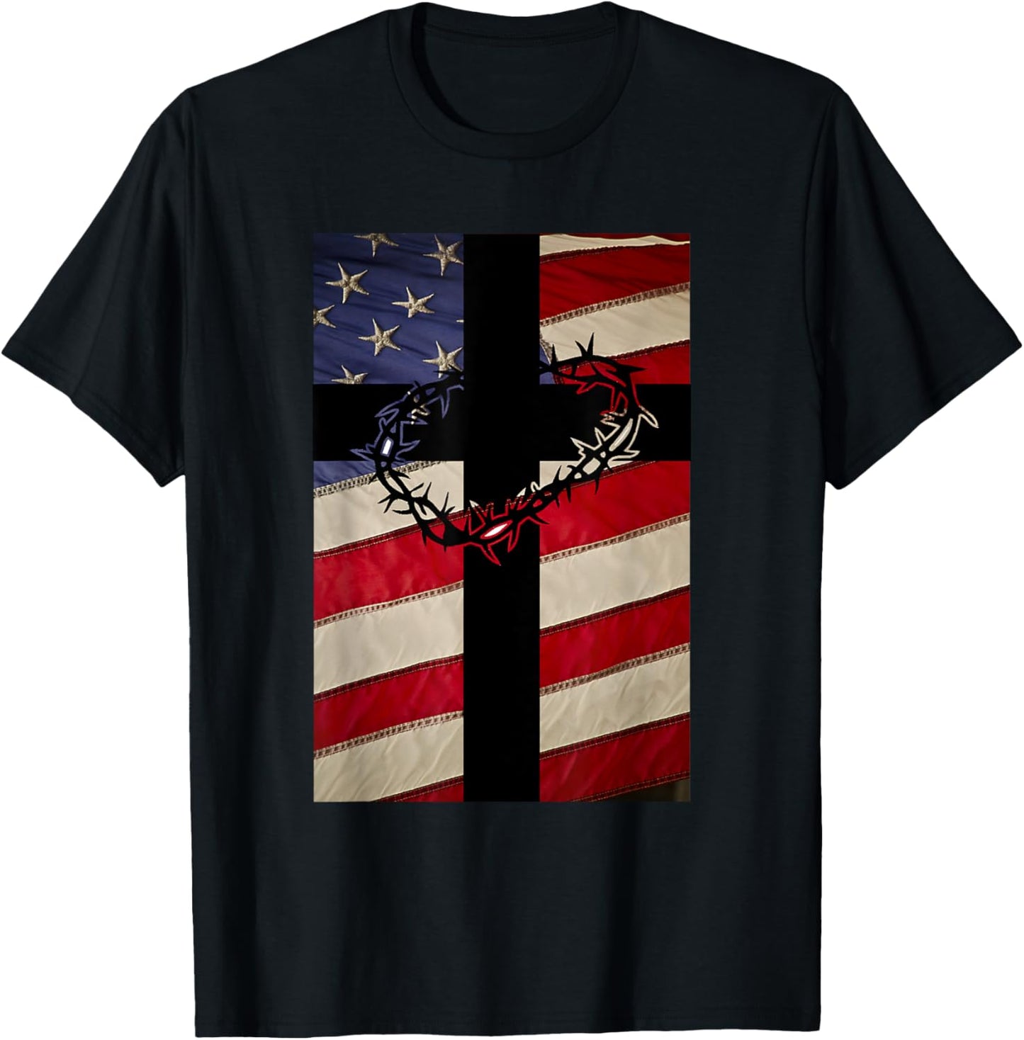 Christian Patriotic T Shirt - New Christianity Women Kids Men T-Shirt - T-Shirt | Black