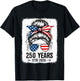 250 Years America Women 250 Anniversary USA 4th of July Girl T-Shirt - T-Shirt | Black