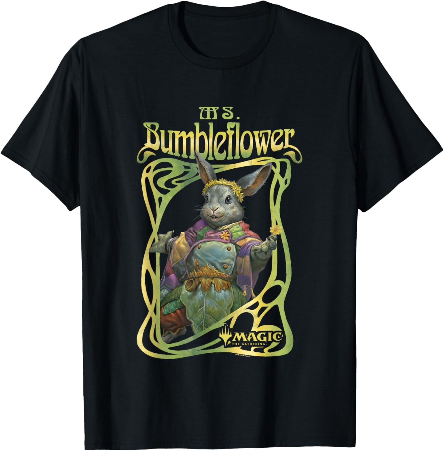 Magic: The Gathering Ms. Bumbleflower Portrait Vintage , black T-Shirt - T-Shirt | Black