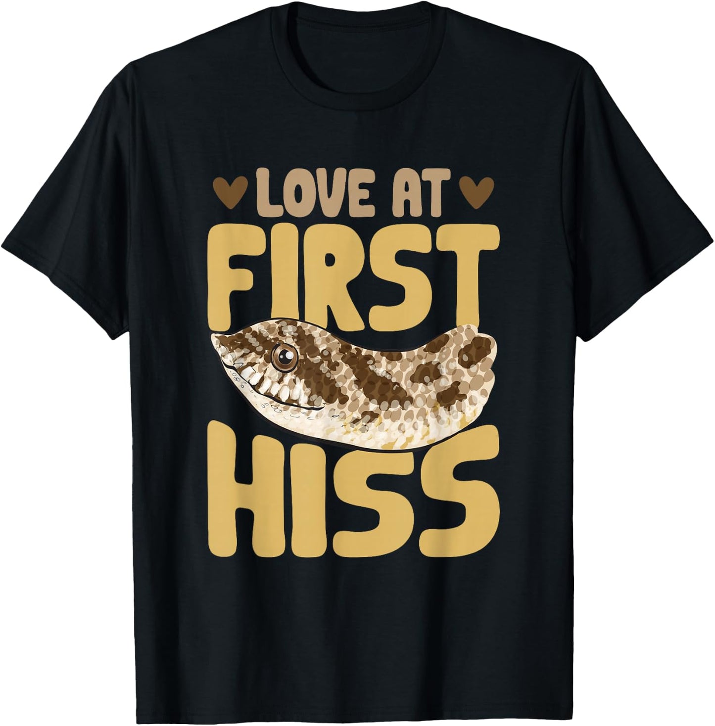 Hognose Snake Love At First Hiss Pet Reptile Hognose Snake T-Shirt - T-Shirt | Black