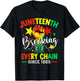Juneteenth Breaking Every Chain Since 1865 Men Women Kids T-Shirt - T-Shirt | Black