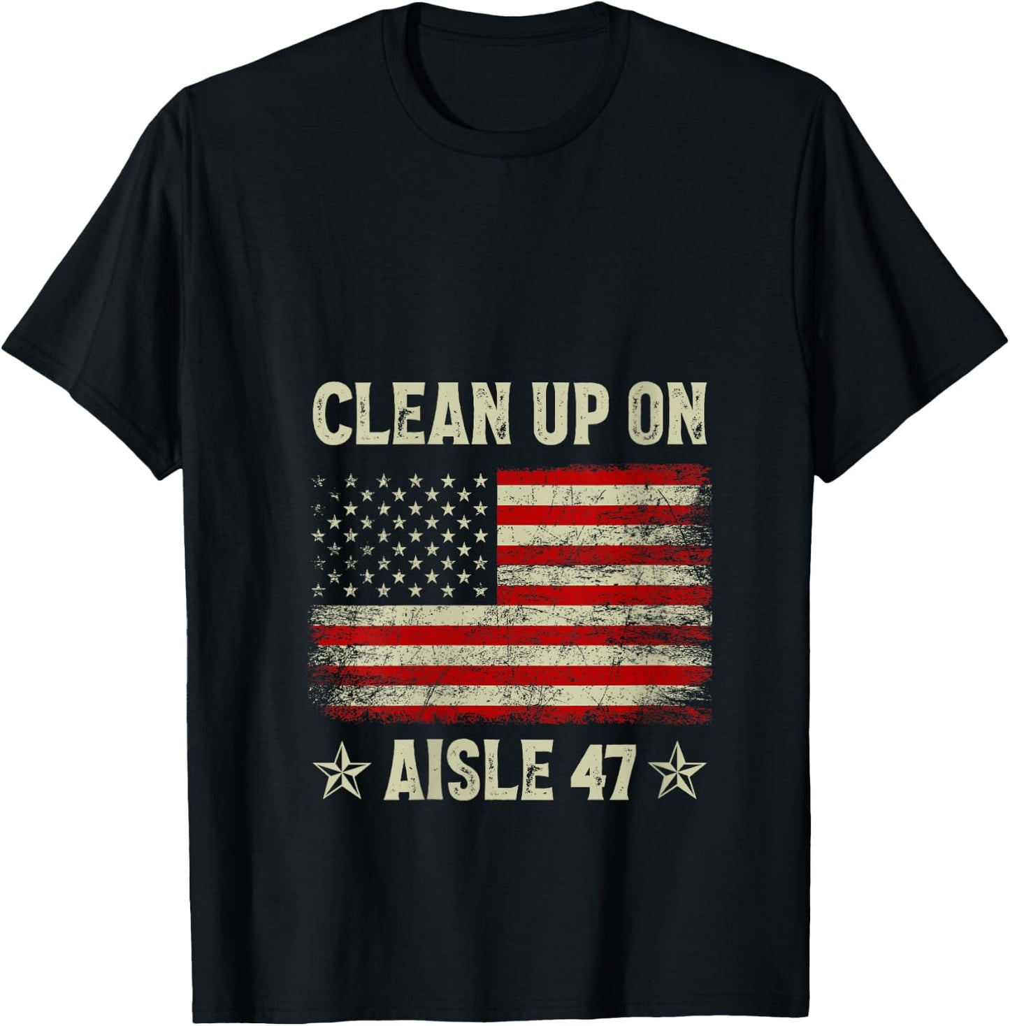 Clean Up On Aisle 47 Impeach 47 Anti Trump President 8647 V-Neck T-Shirt - T-Shirt | Black