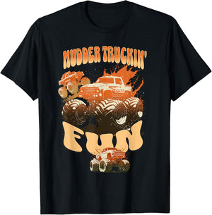 Mudder Trucking Fun : Mud Trucks T-Shirt - T-Shirt | Black
