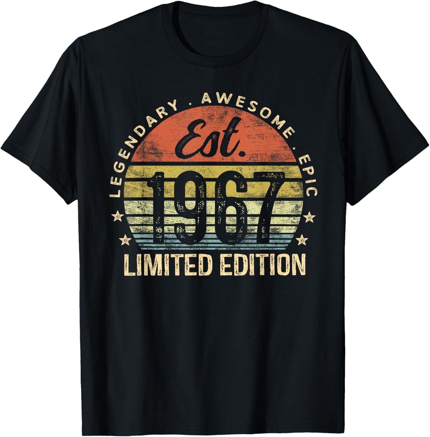 Est 1967 Limited Edition 58th Birthday Gifts 58 Year Old T-Shirt - T-Shirt | Black
