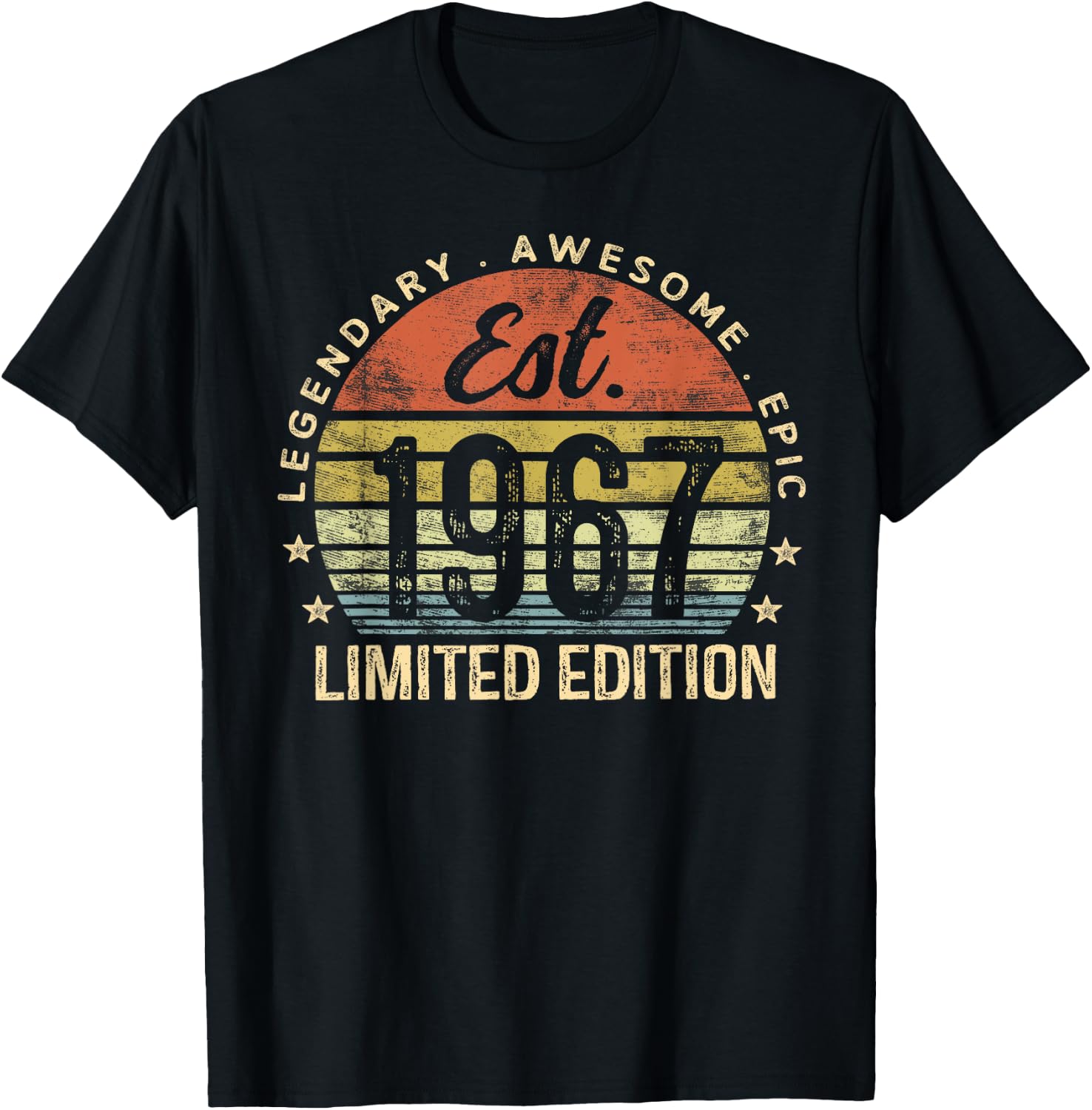 Est 1967 Limited Edition 58th Birthday Gifts 58 Year Old T-Shirt - T-Shirt | Black
