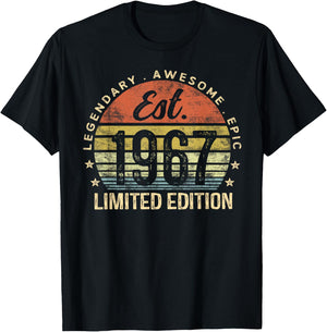 Est 1967 Limited Edition 58th Birthday Gifts 58 Year Old T-Shirt - T-Shirt | Black