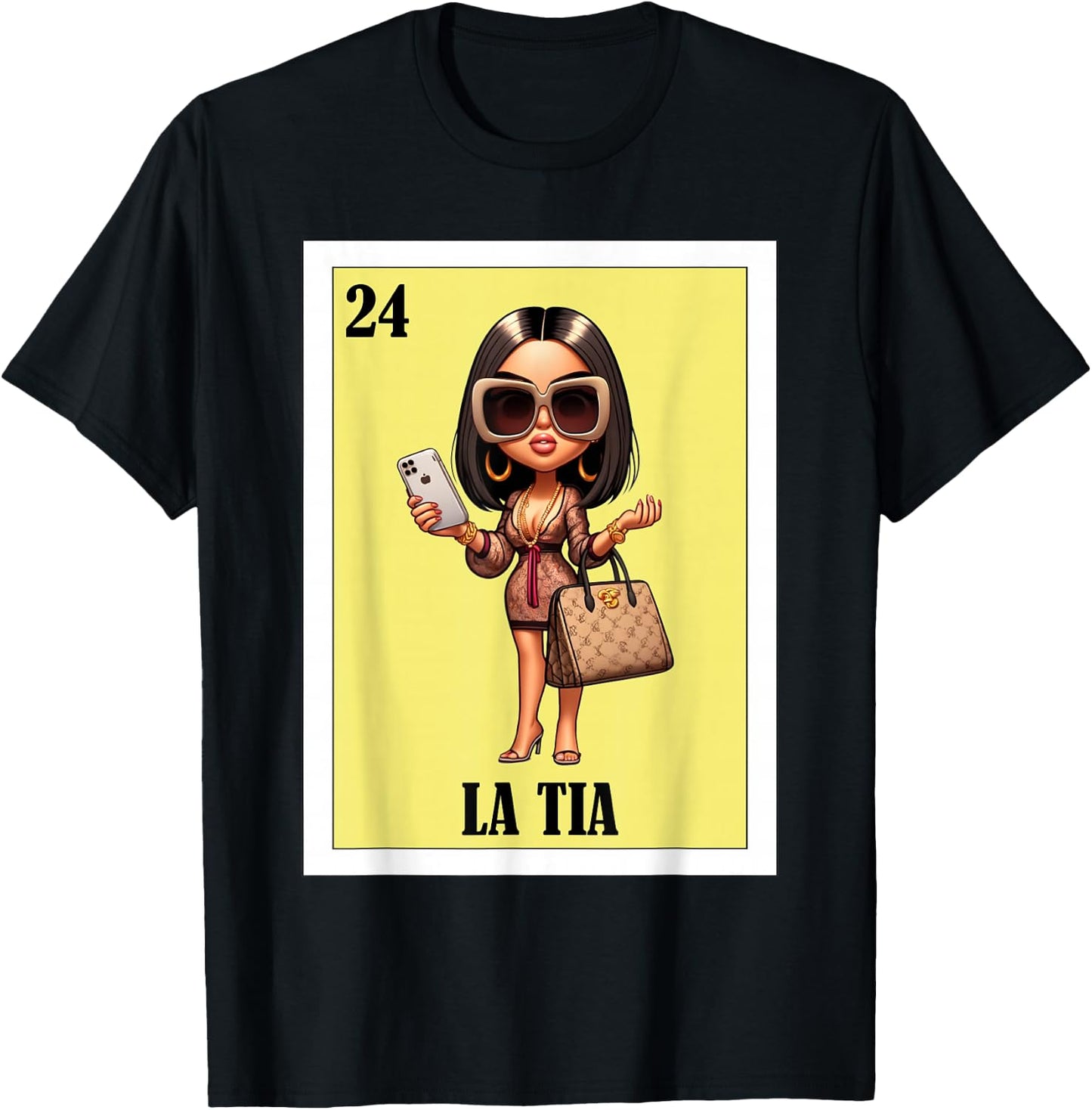 Funny Mexican Design for Aunt Fresa Version - La Tia T-Shirt - T-Shirt | Black